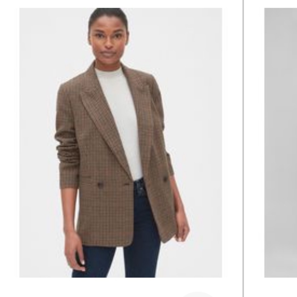 Gap Houndstooth Girlfriend Blazer Size 6 Petite
